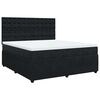 vidaXL Boxspring met matras fluweel zwart 180x200 cm
