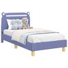 vidaXL Bedframe voor kinderen met hoofdbord Jeans Blauw 80 x 160 cm