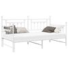 vidaXL Bedframe voor een daybed Wit 100 x 190 cm Staal