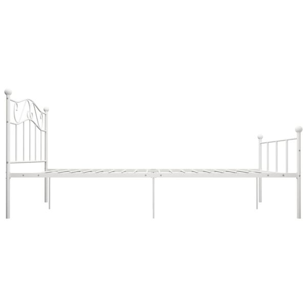 vidaXL Bedframe metaal wit 120x200 cm