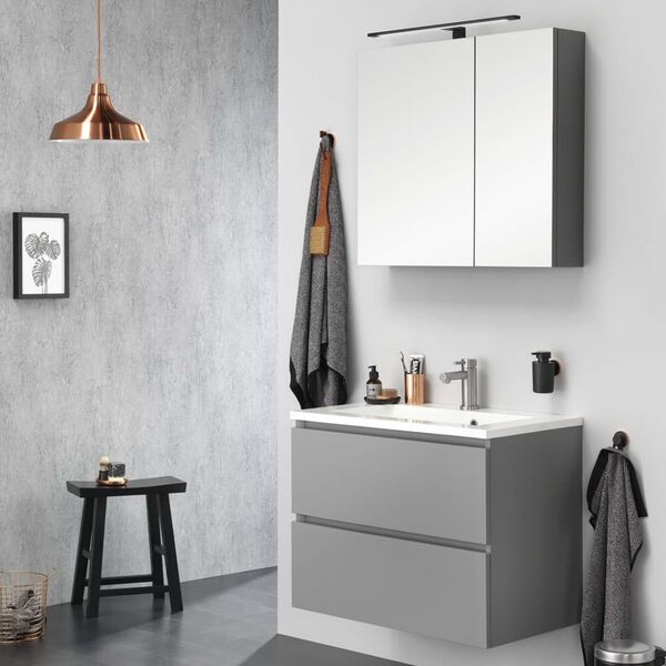 Tiger Spiegellamp Ancis LED 60,9 cm zwart