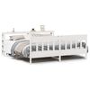 vidaXL Bedframe zonder matras massief grenenhout wit 180x200 cm