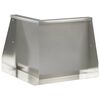 vidaXL Keerwand 50 x 50 x 50 cm Roestvrij staal zilver