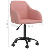 vidaXL Eetkamerstoelen draaibaar 2 st fluweel roze
