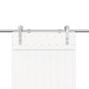 vidaXL Schuifdeur onderdelenset 200 cm roestvrij staal zilverkleurig
