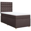 vidaXL Boxspring met matras stof donkerbruin 90x190 cm