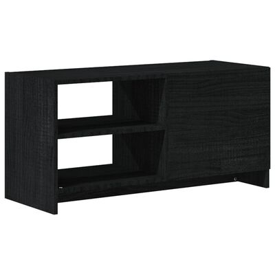 vidaXL Tv-meubel 80x31x39 cm massief grenenhout zwart