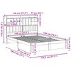 vidaXL Bed met boekenkast zonder matras massief grenenhout 140x190 cm