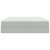 vidaXL Opbergbed met matras met matras Lichtgrijs 180 x 200 cm Fluweel