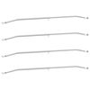 vidaXL Zeildoekbevestiging voor aanhangwagens 4 zilver 102-155 cm