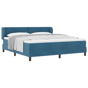vidaXL Boxspringbed met hoofdeinde Donkerblauw 180 x 200 cm Fluweel