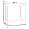 vidaXL Werkbank 80x50x80 cm massief grenenhout wit