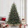 vidaXL Kunstkerstboom Groen 240 cm PVC en Metaal en Plastic