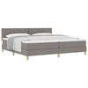 vidaXL Boxspringbed met matras met hoofdeinde Taupe 200 x 200 cm Stof