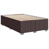 vidaXL Boxspring met matras stof donkerbruin 120x200 cm