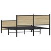 vidaXL Bedframe zonder matras metaal sonoma eikenkleurig 160x200 cm
