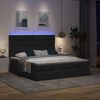 vidaXL Ottoman bed met matrassen en LED's 160x200cm stof zwart