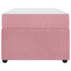 vidaXL Bedframe met matras met matras Roze 100 x 200 cm Fluweel