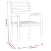 vidaXL Tuinstoelen 4 st stapelbaar massief acaciahout en metaal