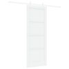 vidaXL Schuifdeur 78 x 202 cm Bewerkt hout Wit