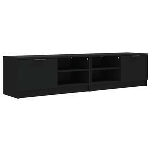 vidaXL Tv-meubels 2 st 80x35x36,5 cm bewerkt hout zwart