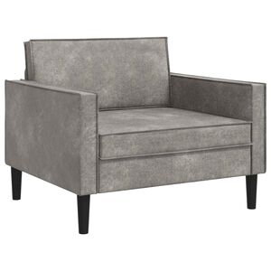 vidaXL XL fauteuil Lichtgrijs Nep Suede Leer