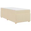 vidaXL Bedframe met matras Cr&egrave;me 90 x 200 cm Stof