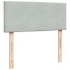 vidaXL Boxspring met matras fluweel lichtgrijs 120x190 cm