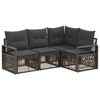 vidaXL Tuinbankenset 4 st Grijs poly rattan