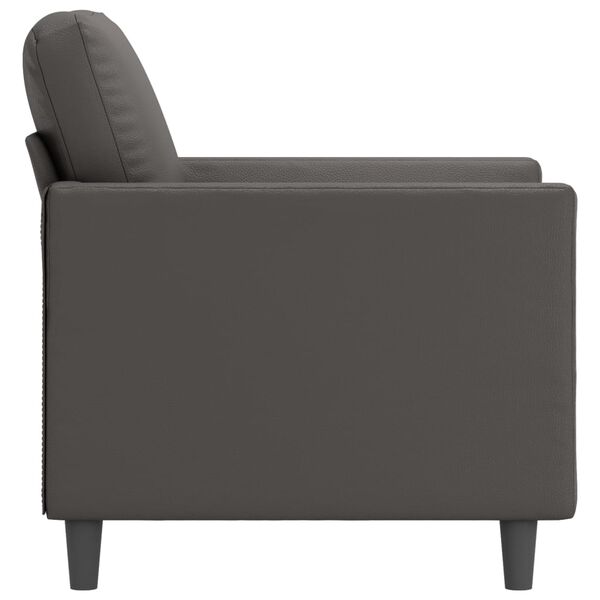 vidaXL Fauteuil 60 cm kunstleer grijs