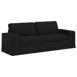 vidaXL Bank Zwart 222 x 80 x 82 cm Stof