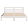 vidaXL Bedframe zonder matras massief grenenhout wit 160x200 cm