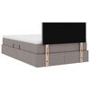 vidaXL Opbergbed met matras met matras Taupe 120 x 200 cm Bewerkt hout