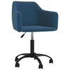 vidaXL Eetkamerstoelen draaibaar 4 st fluweel blauw