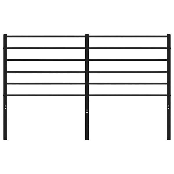 vidaXL Hoofdbord metaal zwart 150 cm