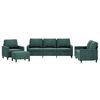 vidaXL 4-delige Loungeset met kussens fluweel donkergroen
