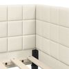 vidaXL Hoekbedframe met hoofdeinde Cr&egrave;me 90 cm x 190 cm Fluweel