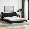 vidaXL Bedframe zonder matras "Hvar" stof zwart 180x200 cm