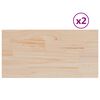 vidaXL Tafelbladen 2 st rechthoekig 70x35x2,5 cm massief grenenhout