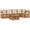 vidaXL Buiten bankenset 6 st Naturel Polyester