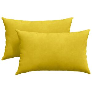vidaXL Sofa Kussens 2 stuks Geel 50 x 30 cm Cordstof