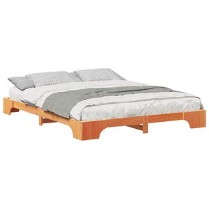 vidaXL Bedframe Bruin 160 x 210 cm Massief grenenhout