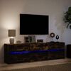 vidaXL Tv-meubel met LED 180x34x50 cm bewerkt hout gerookt eikenkleur