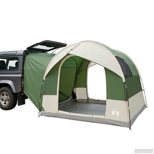 vidaXL Tailgate Tent met Regenfly Waterdicht Groen 4-persoons
