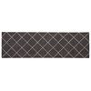 vidaXL Keuken Vloerkleed Antraciet geruit 150 x 45 cm 100% Polyamide