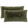 vidaXL Kussensloop 2 st HEERLEN Groen 40 x 70 cm PV Fleece