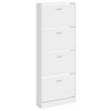vidaXL Schoenenkast 59x17x150 cm bewerkt hout hoogglans wit