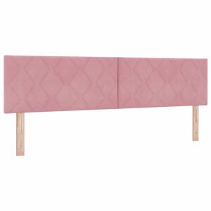 vidaXL Hoofdbord met hoofdeinde Roze 180 cm Fluweel
