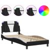 vidaXL Bedframe "Viana" met LED zonder matras zwart en wit 80x200 cm