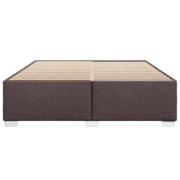 vidaXL Bedframe zonder matras stof donkerbruin 180x200 cm